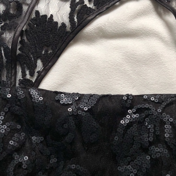 Black sequin Adrianna Papell dress - Picture 2 of 4